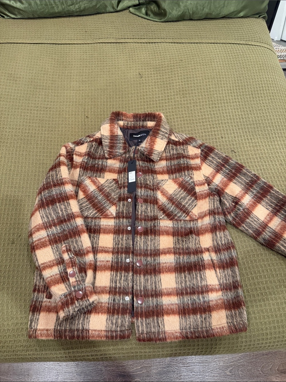 Relaxed Mohair Plaid Shacket